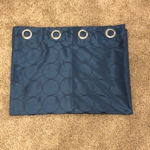 Full length hooped curtains.